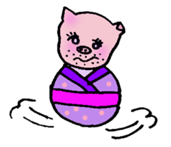 Pig of the gay of the mustache sticker #5782482