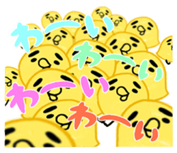 Yellow birds with thick eyebrows sticker #5782623
