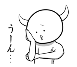 White guy and rounded grew of horn 3 sticker #5783390