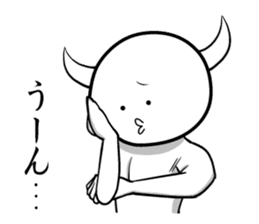 White guy and rounded grew of horn 3 sticker #5783390