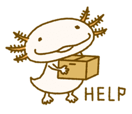 Kakuho Fujii's Funny Axolotl (Eng) sticker #5783650