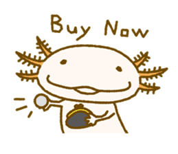 Kakuho Fujii's Funny Axolotl (Eng) sticker #5783655