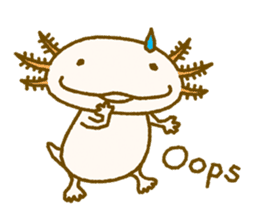 Kakuho Fujii's Funny Axolotl (Eng) sticker #5783656