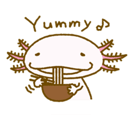 Kakuho Fujii's Funny Axolotl (Eng) sticker #5783667