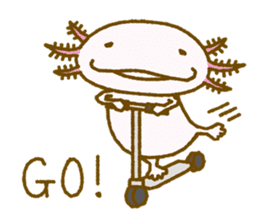 Kakuho Fujii's Funny Axolotl (Eng) sticker #5783670