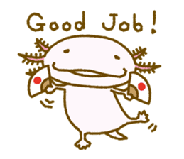 Kakuho Fujii's Funny Axolotl (Eng) sticker #5783678