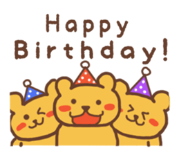 Yellow bear cute English ver sticker #5784245