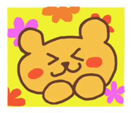 Yellow bear cute English ver sticker #5784247
