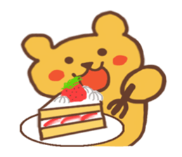 Yellow bear cute English ver sticker #5784251