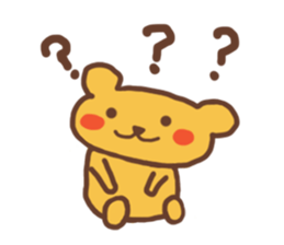 Yellow bear cute English ver sticker #5784254