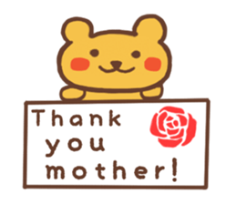 Yellow bear cute English ver sticker #5784257