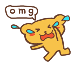 Yellow bear cute English ver sticker #5784259
