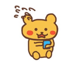 Yellow bear cute English ver sticker #5784266