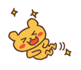 Yellow bear cute English ver sticker #5784267