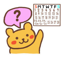 Yellow bear cute English ver sticker #5784269