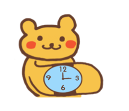 Yellow bear cute English ver sticker #5784270