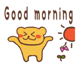 Yellow bear cute English ver sticker #5784272