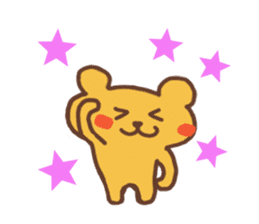 Yellow bear cute English ver sticker #5784274