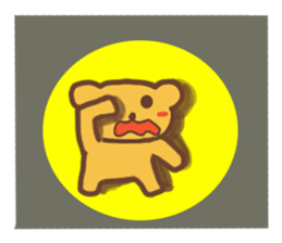 Yellow bear cute English ver sticker #5784277