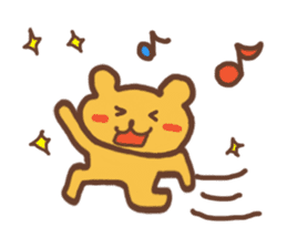 Yellow bear cute English ver sticker #5784279