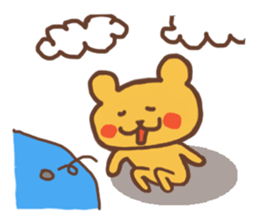 Yellow bear cute English ver sticker #5784280