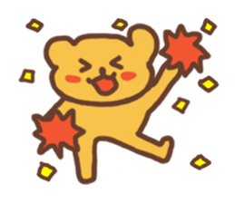 Yellow bear cute English ver sticker #5784282