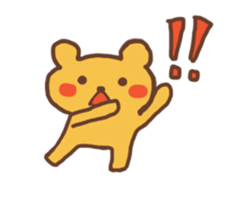 Yellow bear cute English ver sticker #5784283