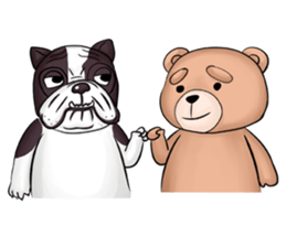 Pitbull &jungrai teddy sticker #5785047