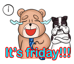 Pitbull &jungrai teddy sticker #5785062