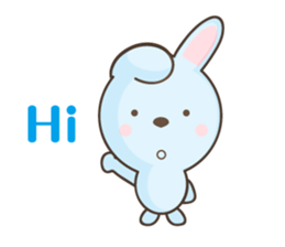 water blue Rabbit (by shozEE) sticker #5785804