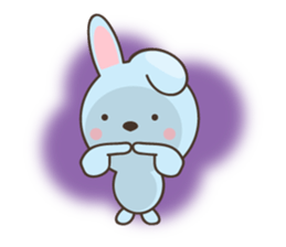 water blue Rabbit (by shozEE) sticker #5785806