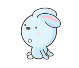 water blue Rabbit (by shozEE) sticker #5785808