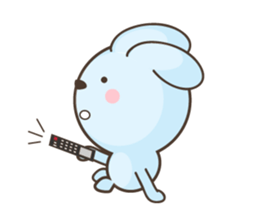 water blue Rabbit (by shozEE) sticker #5785809