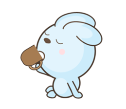 water blue Rabbit (by shozEE) sticker #5785810