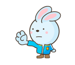 water blue Rabbit (by shozEE) sticker #5785813