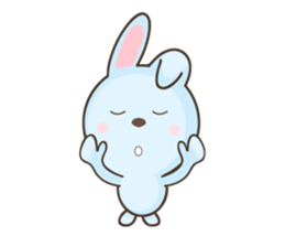 water blue Rabbit (by shozEE) sticker #5785817