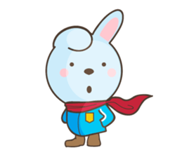 water blue Rabbit (by shozEE) sticker #5785819