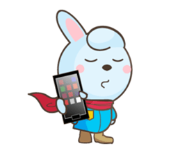 water blue Rabbit (by shozEE) sticker #5785820