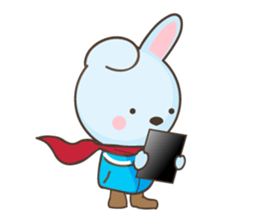 water blue Rabbit (by shozEE) sticker #5785821