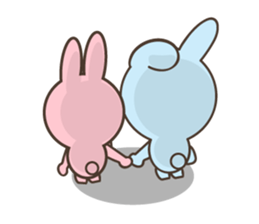 water blue Rabbit (by shozEE) sticker #5785823