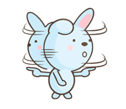 water blue Rabbit (by shozEE) sticker #5785824