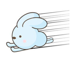 water blue Rabbit (by shozEE) sticker #5785825
