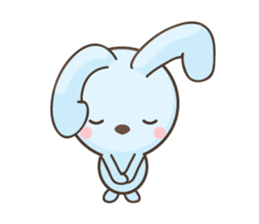 water blue Rabbit (by shozEE) sticker #5785826