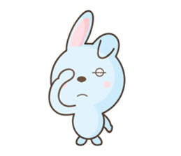 water blue Rabbit (by shozEE) sticker #5785828
