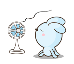water blue Rabbit (by shozEE) sticker #5785829
