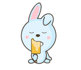 water blue Rabbit (by shozEE) sticker #5785830