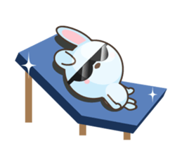 water blue Rabbit (by shozEE) sticker #5785831