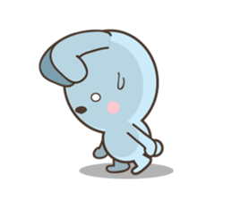 water blue Rabbit (by shozEE) sticker #5785832