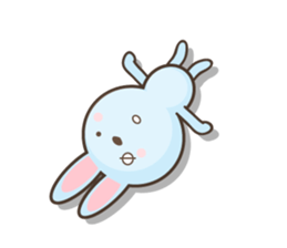 water blue Rabbit (by shozEE) sticker #5785833