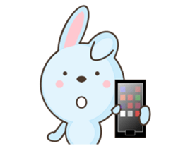 water blue Rabbit (by shozEE) sticker #5785834